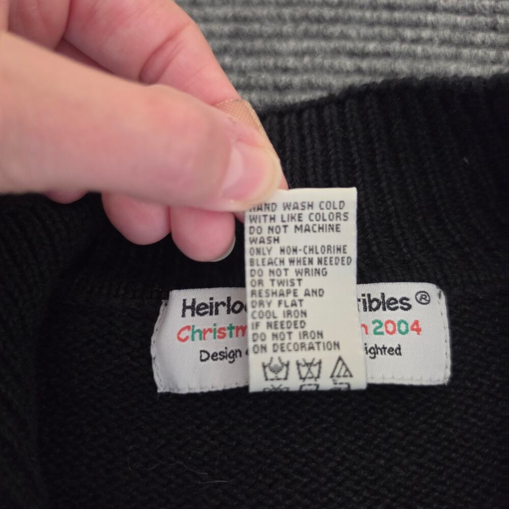 Heirloom Collectibles Petite Large Black Full-Zip Embroidered Beaded Cardigan - Picture 8 of 9